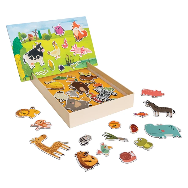 HAPPIHOBBI ANIMALS 45 EDUCATIONAL PAPER MAGNETS FOR AGES 3+