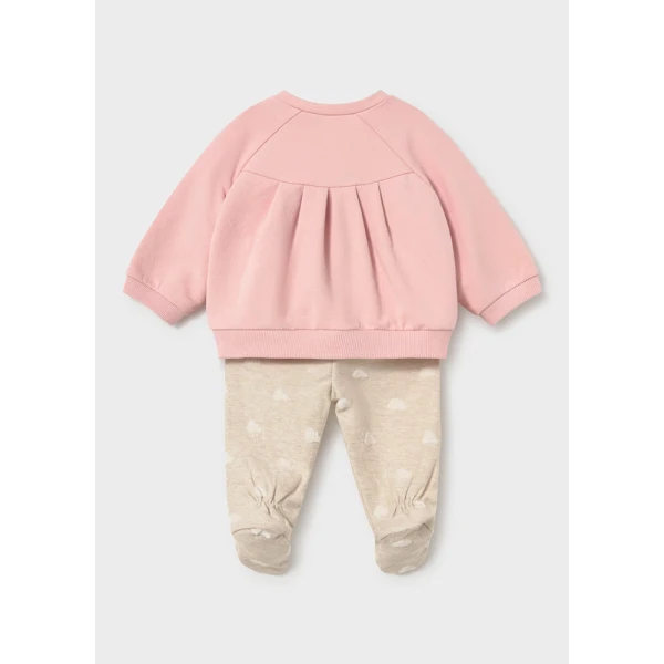 MAYORAL SET TRACKSUIT CLOSED FOOT BABY PINK