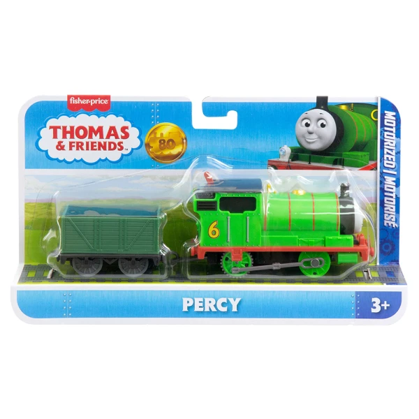 THOMAS THE TRAIN - MOTORIZED TRAIN WITH WAGON - PERCY