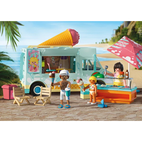PLAYMOBIL MY LIFE ICE CREAM TRUCK WITH SURF SHOP