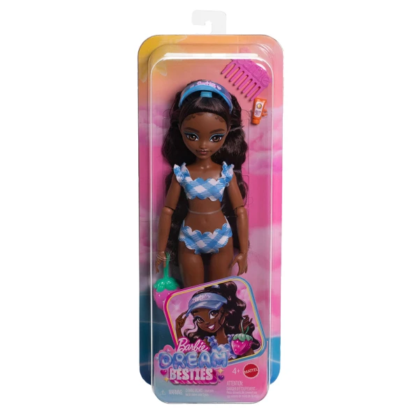 BARBIE DREAM BESTIES IMPULSE DOLL WITH CHECKERED LIGHT BLUE SWIMSUIT