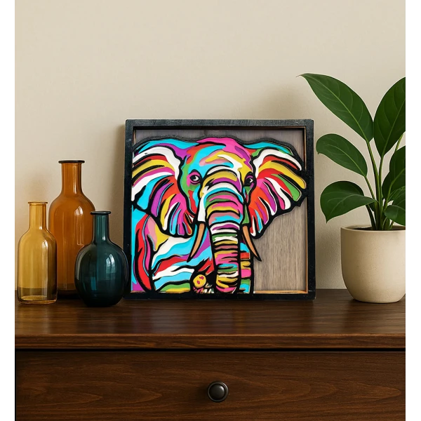 SPLAT PLANET WOODEN ART CRAFT KIT ELEPHANT