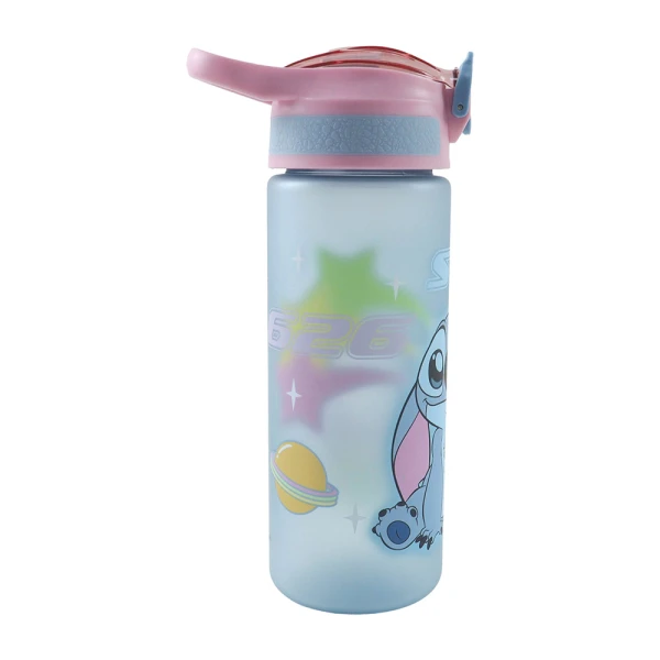 PLASTIC WATER BOTTLE 600ml WITH STRAW STITCH