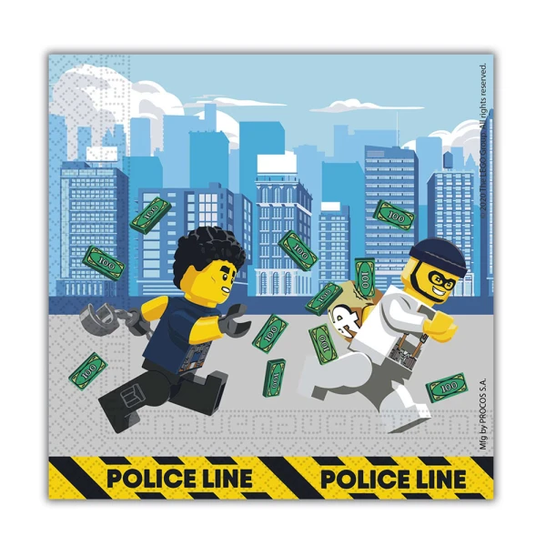 PAPER NAPKINS 33X33 cm 20 pcs LEGO CITY