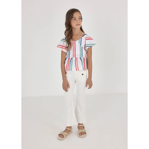 MAYORAL SHIRTWAIST STRIPED RED