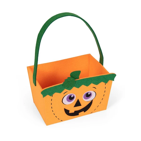 HALLOWEEN BASKET 21 cm TRICK OR TREAT - 3 DESIGNS