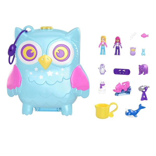 POLLY POCKET Ο ΚΟΣΜΟΣ ΤΗΣ POLLY - ΣΕΤΑΚΙ SNOWY SLEEPOVER OWL