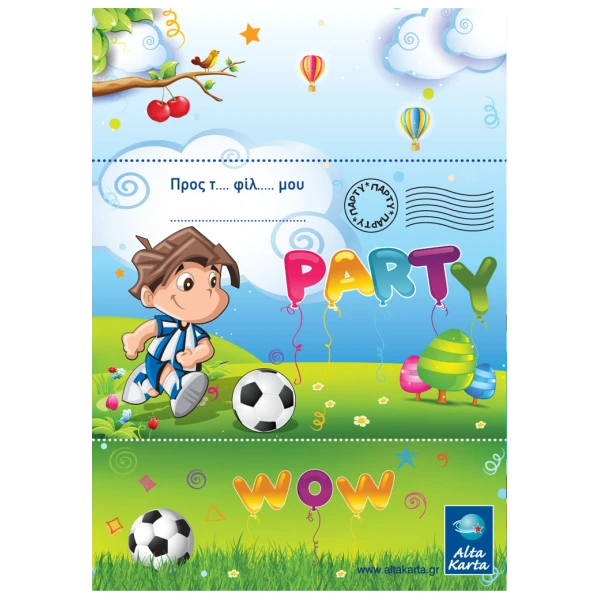 PARTY INVITATIONS WITH STICKERS - SEVERAL  DESIGNS