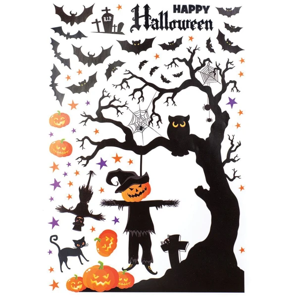 WINDOW STICKERS HALLOWEEN - 8 DESIGNS
