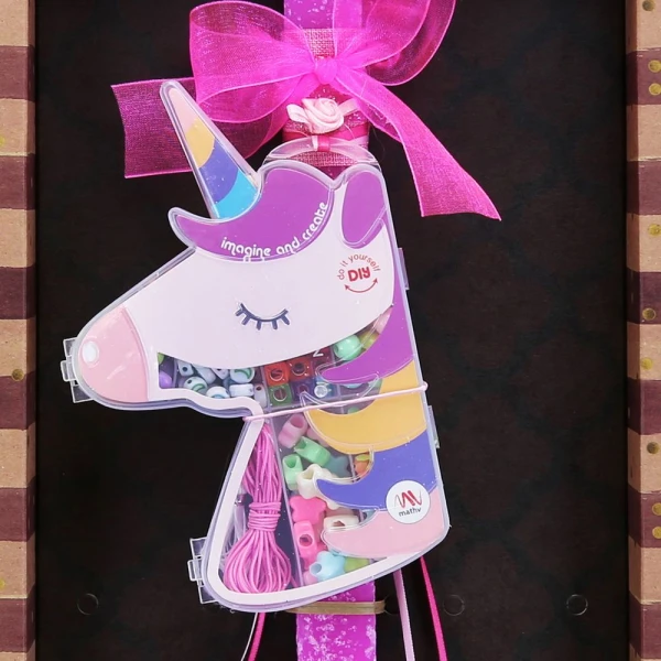 SYNCHRONIA HANDMADE CANDLE 30 cm DIY JEWELRY SET - UNICORN