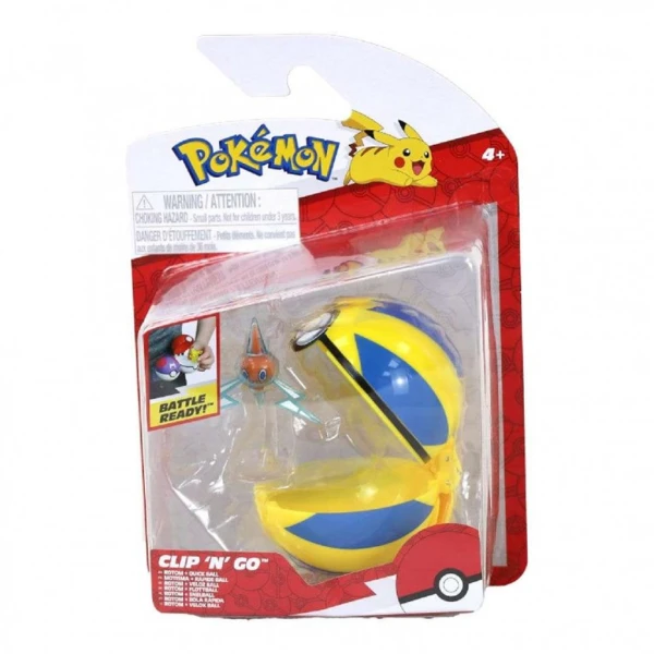POKEMON POKE BALL CLIP N GO WITH FIGURE W21 - ROTOM WITH QUICK BALL