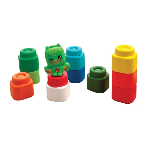 SOFT CLEMMY SET OF 10 SOFT BLOCKS AND DRAGON FIGURE TRY ME FOR 6-36 MONTHS
