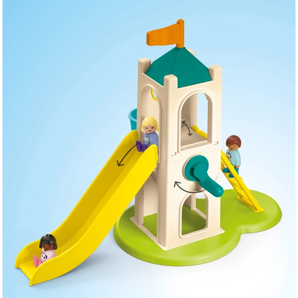 PLAYMOBIL JUNIOR ADVENTURE TOWER WITH ICE CREAM BOOTH