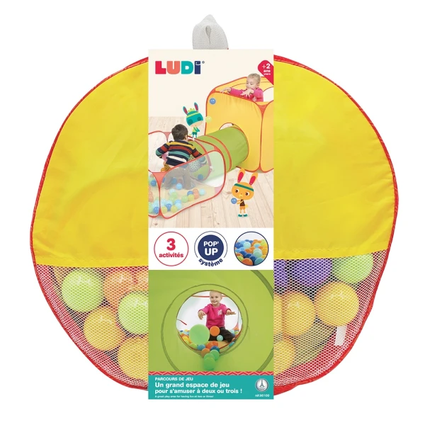 LUDI KIDS POP UP TENT CUBE WITH TUNNEL