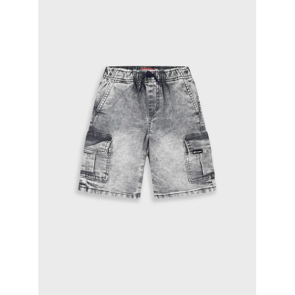 ENERGIERS BERMUDA SHORTS BOY GREY DENIM