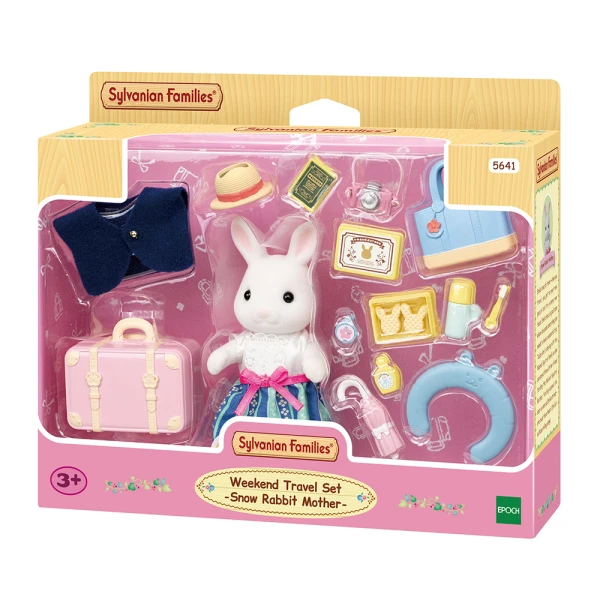 THE SYLVANIAN FAMILIES WEEKEND TRAVEL SET SNOW RABBIT MOTHER 5641
