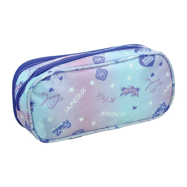 OVAL PENCIL CASE K-POP DEMON HUNTERS PURPLE HUNTRIX