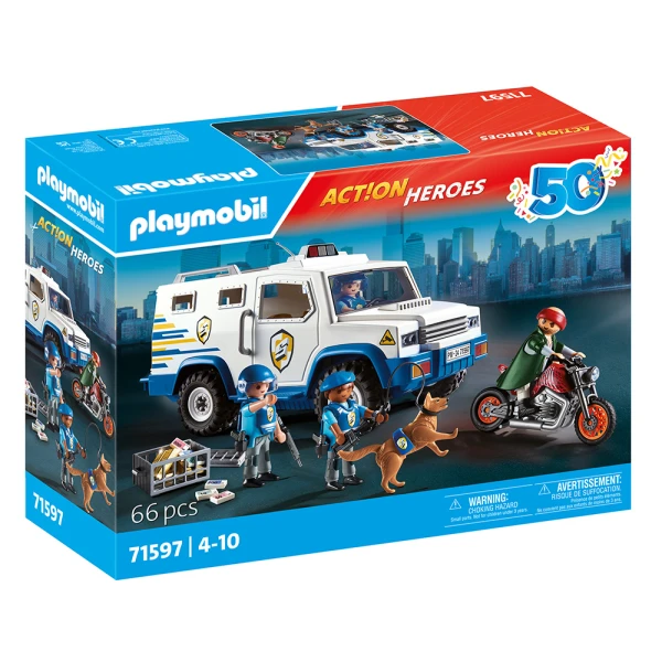 PLAYMOBIL CITY ACTION POLICE MONEY TRANSPORTER