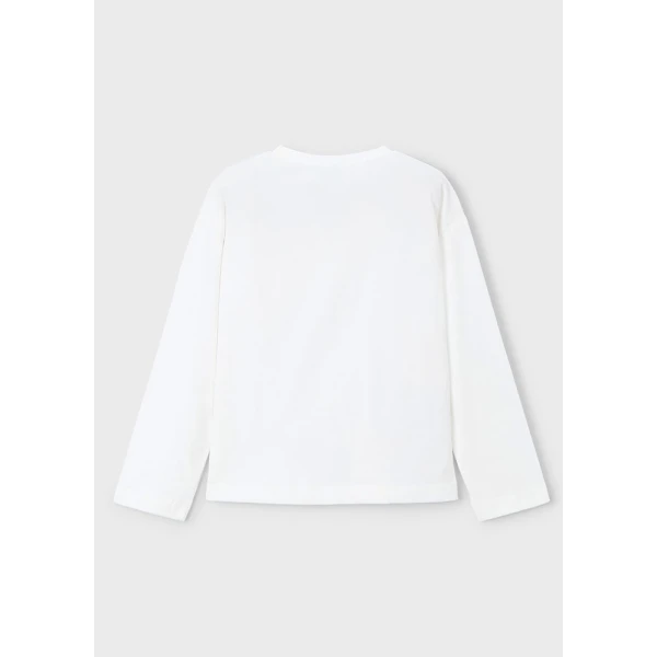 MAYORAL LONG-SLEEVE T-SHIRT CREAM 