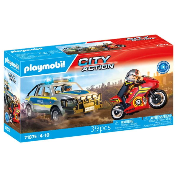 PLAYMOBIL CITY ACTION ΑΣΤΥΝΟΜΙΚΟ ΟΧΗΜΑ PICKUP ΚΑΙ ΜΟΤΟΣΥΚΛΕΤΑ