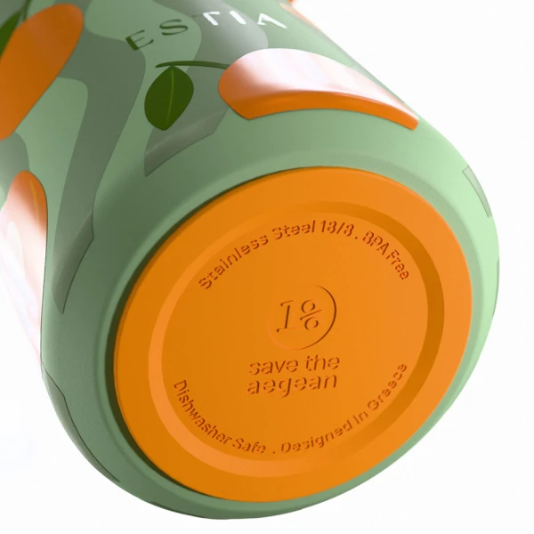 ESTIA HOME ART ΘΕΡΜΟΣ PULSE SAVE THE AEGEAN 500ml PEACH GARDEN