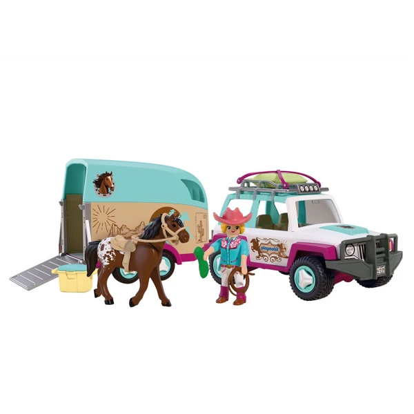 PLAYMOBIL I LOVE HORSES ΟΧΗΜΑ 4Χ4 ΜΕ ΤΡΕΪΛΕΡ ΜΕΤΑΦΟΡΑΣ ΑΛΟΓΟΥ