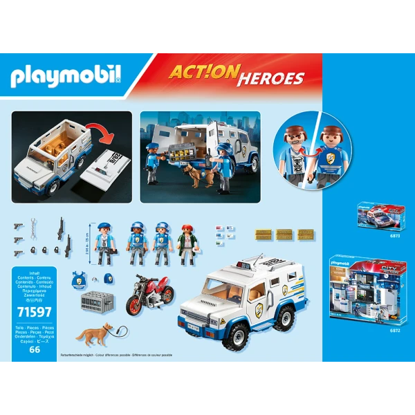 PLAYMOBIL CITY ACTION POLICE MONEY TRANSPORTER