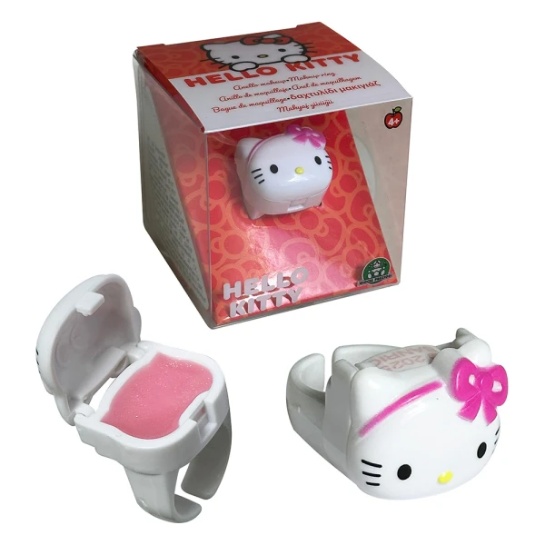 HELLO KITTY RING WITH LIP BALM - SEVERAL DESIGNS