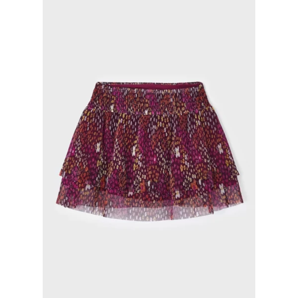MAYORAL SKIRT TULLE GOFFER WITH STAMP BERRY