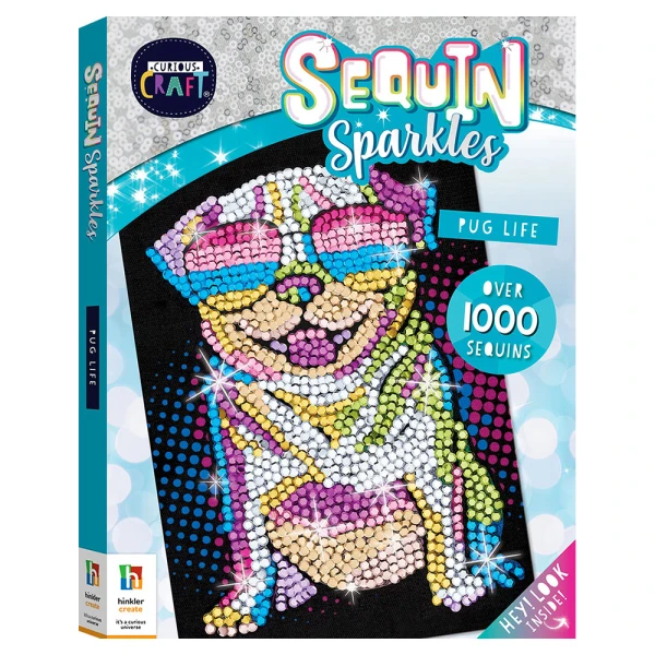 HINKLER CURIOUS CRAFT SEQUIN SPARKLES PUG LIFE