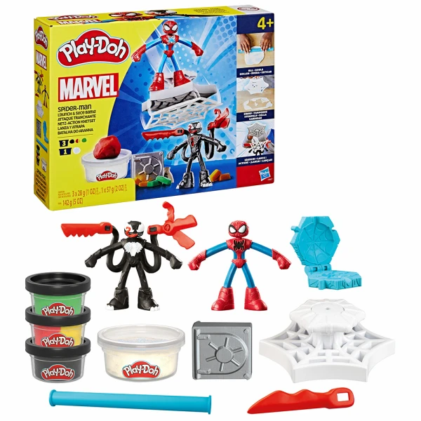 PLAY-DOH ΣΕΤ ΠΑΙΧΝΙΔΙΟΥ SPIDERMAN LAUNCH AND SLICE BATTLE