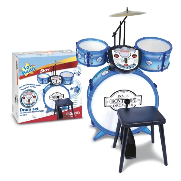 BONTEMPI SET DRUMS 4 pcs WITH ELECTRONIC TUTOR ANS STOOL