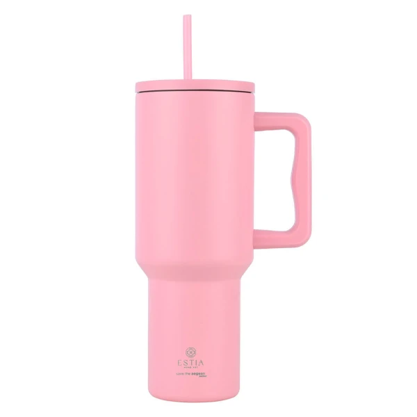 ESTIA HOME ART ΠΟΤΗΡΙ XL 1200ml ΜΕ ΚΑΛΑΜΑΚΙ - BLOSSOM ROSE
