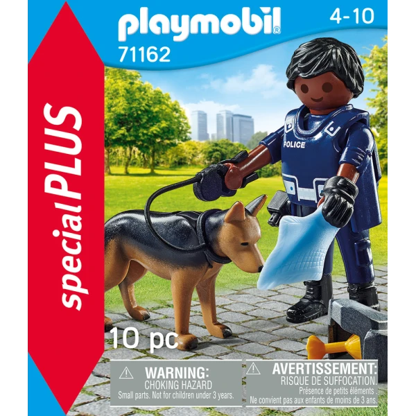 PLAYMOBIL SPECIAL PLUS ΑΣΤΥΝΟΜΙΚΟΣ ΜΕ ΣΚΥΛΟ-ΑΝΙΧΝΕΥΤΗ