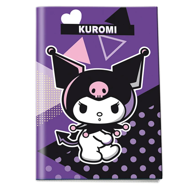 STAPLE NOTEBOOK 17X25 40 SHEETS KUROMI - 3 DESIGNS