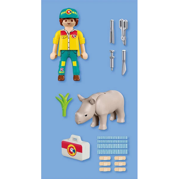 PLAYMOBIL DUOPACK RANGER WITH RHINO