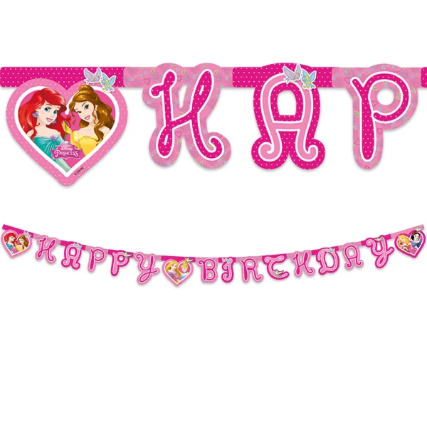 HAPPY BIRTHDAY BANNER DISNEY PRINCESS 