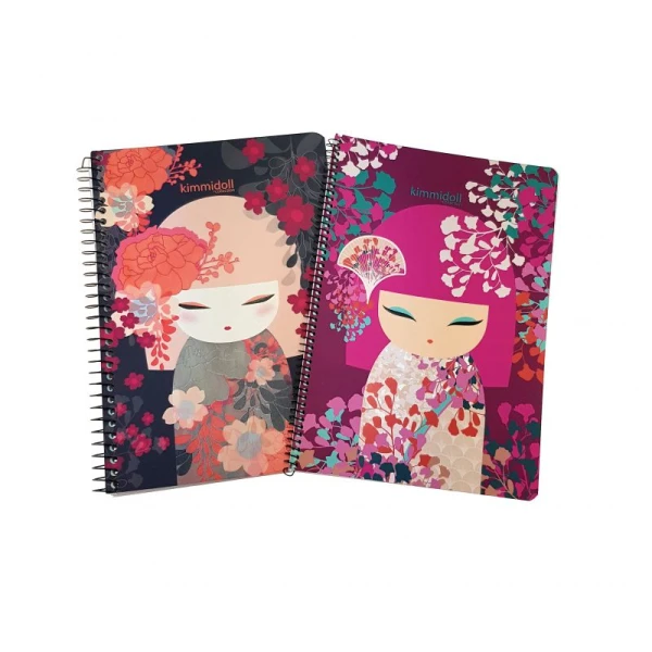 KIMMIDOLL NOTEBOOK SPIRAL 3 SUBJECTS 17X25 - 2 DESIGNS