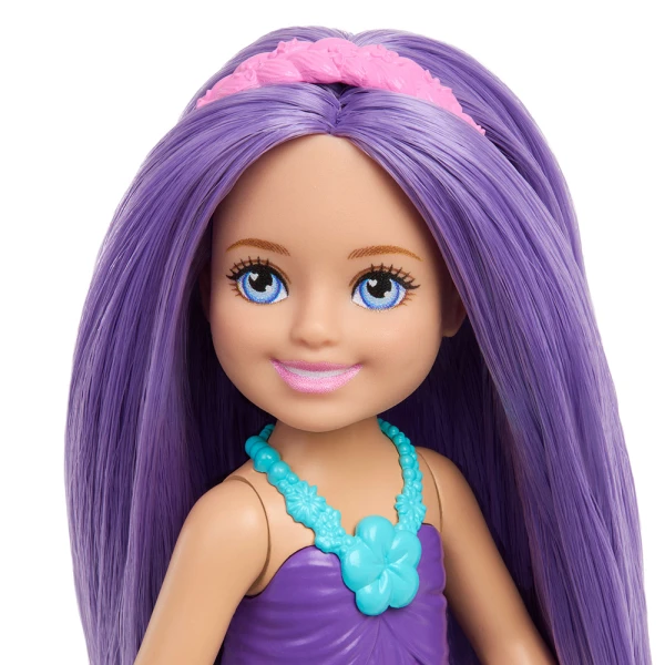 BARBIE CHELSEA DOLL FAIRYTALE WORLD - ROYAL WITH PURPLE HAIR