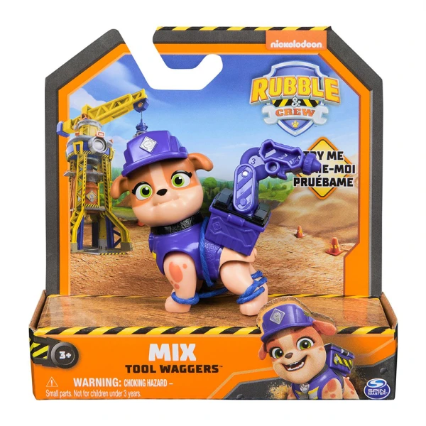 PAW PATROL RUBBLE & CREW ΜΙΝΙ ΚΟΥΤΑΒΙΑ ΔΡΑΣΗΣ TOOL WAGGERS - 4 ΣΧΕΔΙΑ