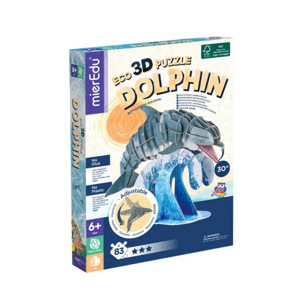 MIER EDU 3D ΟΙΚΟΛΟΓΙΚΟ ΠΑΖΛ ΔΕΛΦΙΝΙ 83 τμχ.