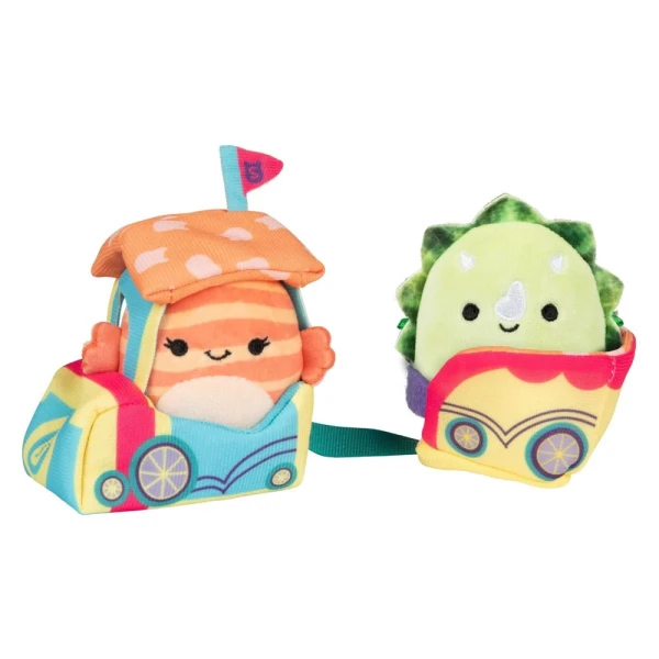 MICROMALLOWS - PLAY SET OF 4 PLUSH TOYS 6cm SQUISHMALLOWS & ACCESSORIES - TICKET TO RIDE