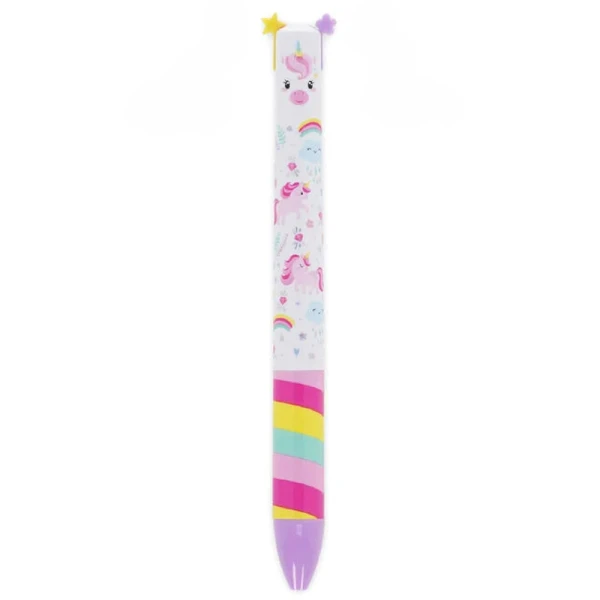 LEGAMI 2 COLOUR BALLPOINT PEN CLICK & CLACK UNICORN
