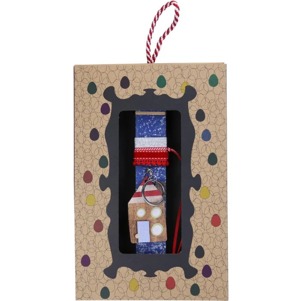 SYNCHRONIA HANDMADE CANDLE 20 cm KEYCHAIN HOUSE - BLUE