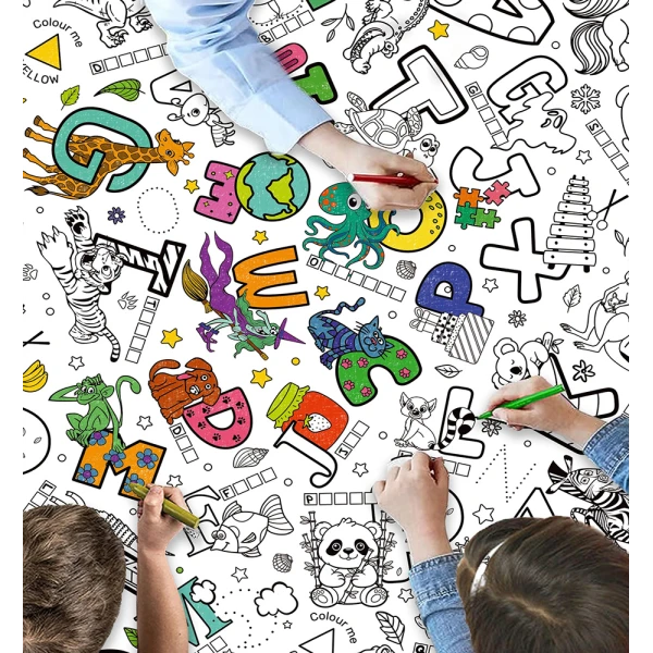 SPLAT PLANET GIANT COLOURING TABLECLOTH 240X120 cm CLEVER