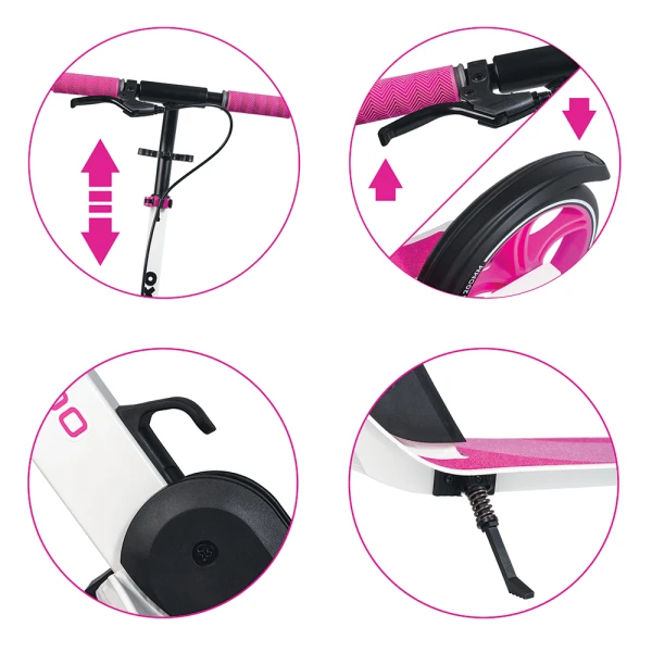 SHOKO KIDS SCOOTER BW 200 PLUS WITH 2 WHEELS 200mm FUCHSIA COLOR FOR AGES 8+ YEARS