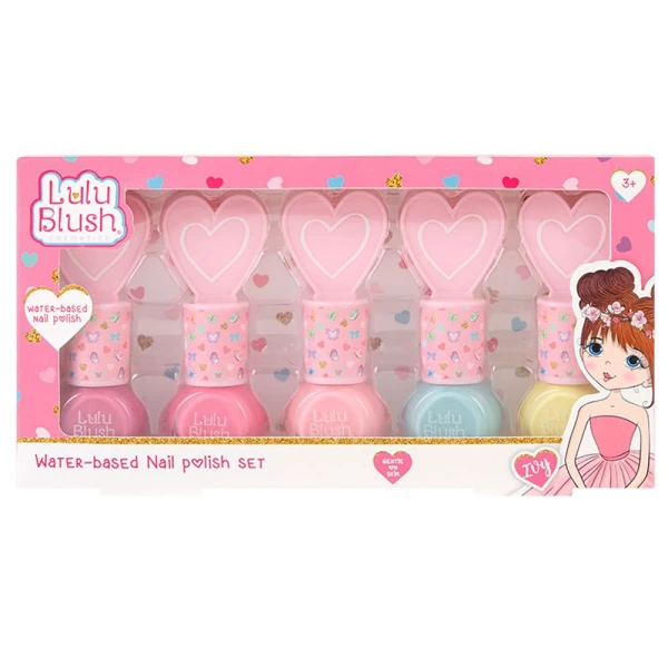 LULU BLUSH NAIL POLISH SET 5 pcs WATER BASED