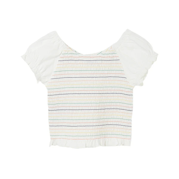 MAYORAL SHORT SLEEVES BLOUSE BEE NEST ECRU