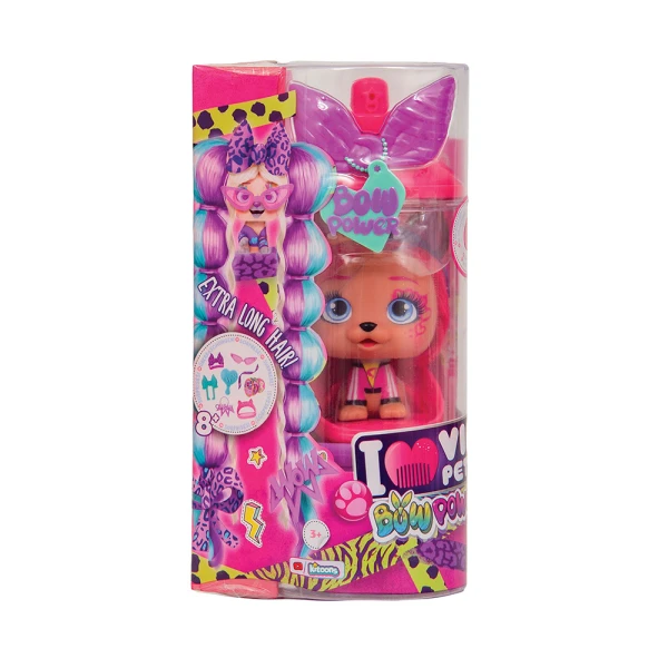 VIP PETS SERIES 3 BOW POWER COLLECTIBLE DOLL WITH EXTRA LONG HAIR - 6 DESIGNS