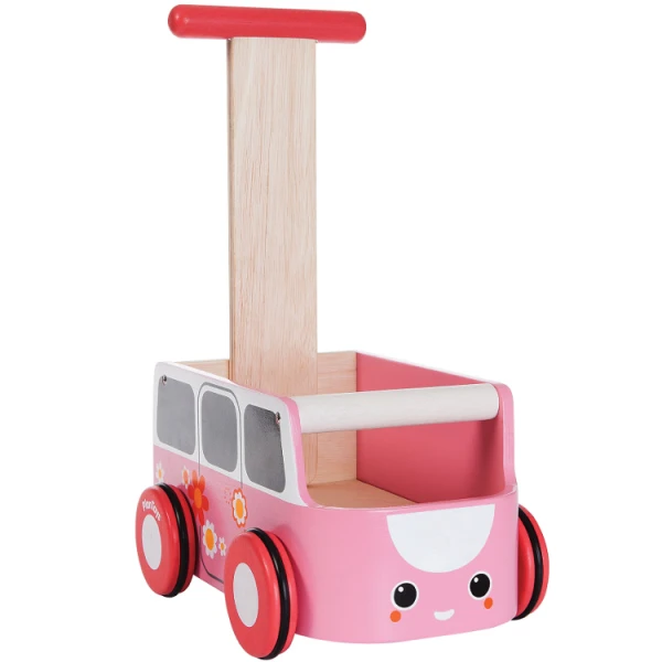 ΞΥΛΙΝΟ ΠΑΙΧΝΙΔΙ PLAN TOYS ΠΕΡΠΑΤΟΥΡΑ ΦΟΡΤΗΓΑΚΙ ΡΟΖ